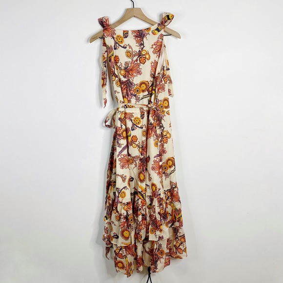 Madewell Banjanan Tropical Floral Wrap Midi Dress - Picture 10 of 14